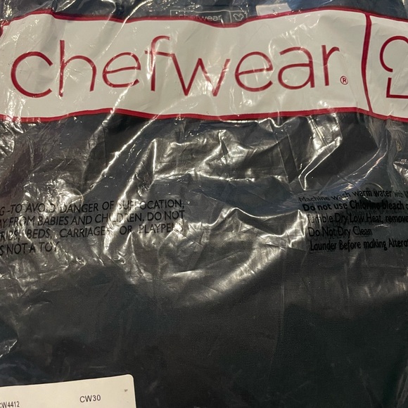 NEW IN PACKAGE UNISEX CHEFWEAR AMBITION LONG SLEEVE CHEF COAT SIZE LARGE BLACK - Picture 4 of 5